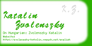 katalin zvolenszky business card